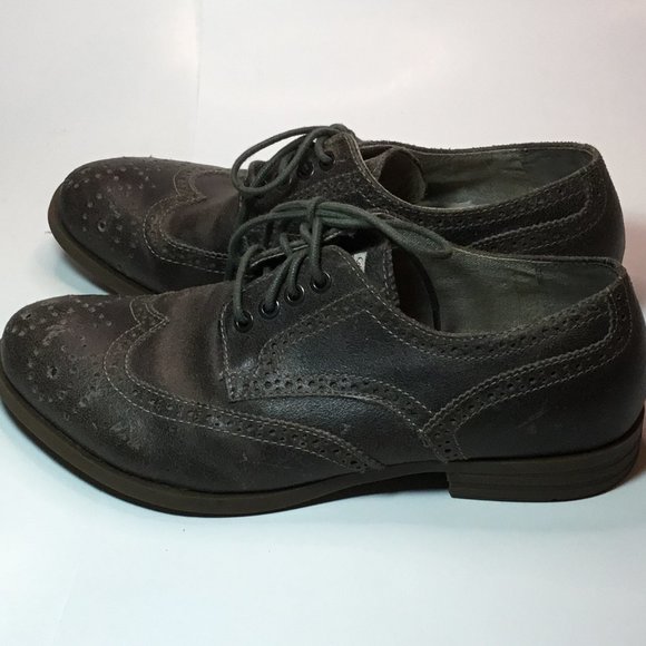 calvin klein ramses tan textured oxfords